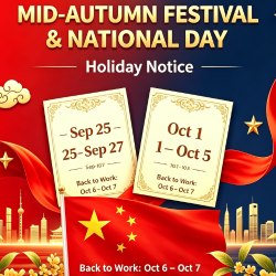 Holiday Notice for National Day and Mid-Autumn Festival